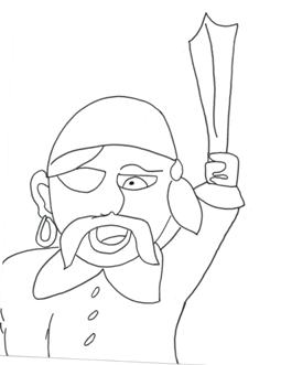 pirate coloring page